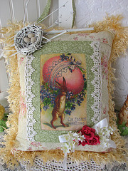 Sweet And Shabby Easter Pillow